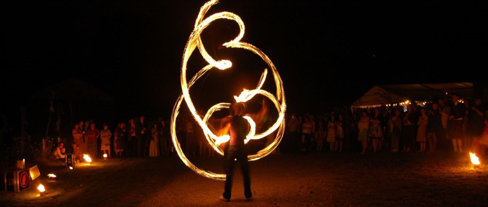 Fire show at Marwell Zoo